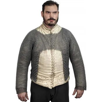 Karnevalový kostým Lord of Battles Kroužkové rukávy s rameny (půlkošile), 9 mm nenýtovaná pružinová ocel