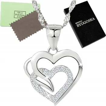 Náhrdelník Dámský stříbrný řetízkový ŘETÍZEK s přívěskem ve tvaru srdce, STŘÍBRO 925
