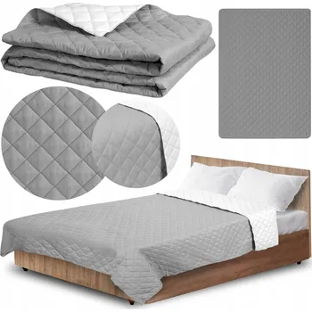 Prostěradlo Přehoz na postel EDANTI mikrovlákno 160 cm x 200 cm šedý