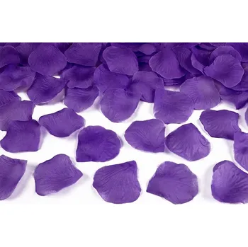 Obraz Fialové okvětní lístky růží Valentýn Výročí Zásnuby Svatba Svatební Hostina - 500 ks