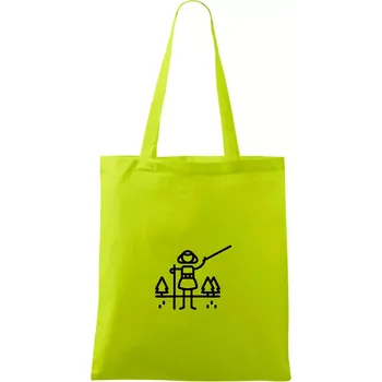 Nordic walking ikona - Taška bavlněná - 42 x 38 cm ( Limetková )