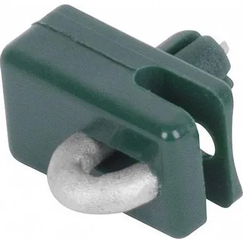 Příslušenství pro plot Příchytka vodící na napínací drát s hřebíčkem METALTEC 2, zelená, 10ks