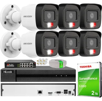 Bezpečnostní kamera SADA KAMER PRO MONITORING 4MPX IP POE, 6 KAMER HIKVISION, 2TB HDD, APLIKACE