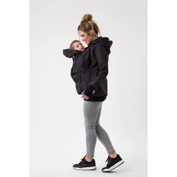Pánská softshellová bunda Fun2bemum Nosicí a těhotenská softshellová bunda EVEREST 6v1 - Black Velikost dospělá: S