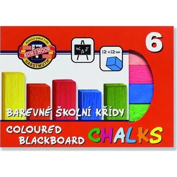 Barevné školní křídy 6 barev