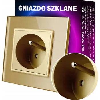 Elektrická zásuvka Elektrická Zásuvka nástěnná BarON zlatá