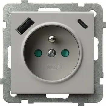 Elektrická zásuvka Ospel béžová nástěnná Elektrická Zásuvka