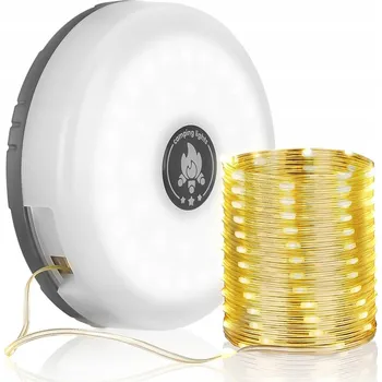 IP kamera 10m Kempingová LED Girlanda na Baterie s Navijákem, 2000mAh