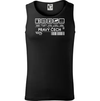 Čárový kód - Pravý Čech - Tílko pánské Core - S ( Černá )