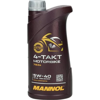 Motorový olej Syntetický motorový olej 7834 Mannol 4-Takt Motorbike 5W-40 1L