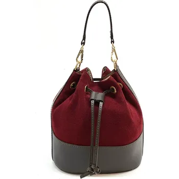 Kabelka Kabelka/vak kombinovaná kůže 2665-c Itálie barva: hnědá tmavá