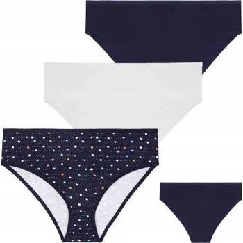 Dámské spodní prádlo 3x Dámské kalhotky Kalhotky Klasické bavlněné bikiny se Srdíčka MORAJ S