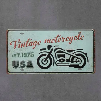 Obraz Dekorativní kovová cedule VINTAGE MOTORCYCLE