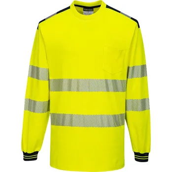 PORTWEST PW3 Hi-Vis triko L/S Velikost: 3XL, Barva: žlutá-černá