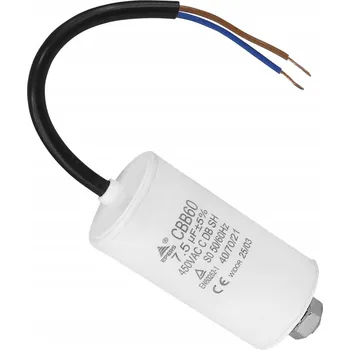 Kondenzátor Startovací kondenzátor motoru 7,5uF 450V 7,5 uF 450 V