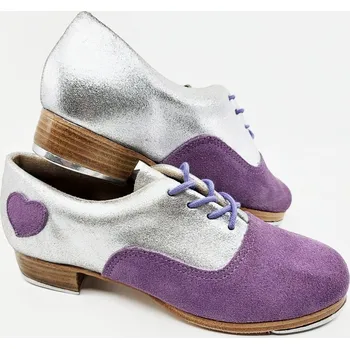 Dámská sálová obuv So Danca,Stepky So danca ve stříbrné-fialové kůži TA880, stříbrná/fialová 35