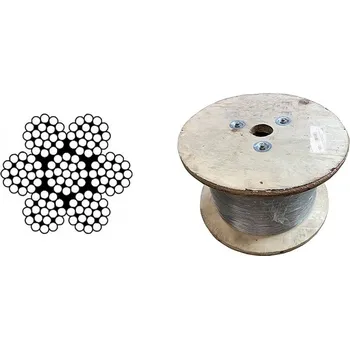 Lany MTR Lano nerezové, ocel A4 DIN 3060 (7×19) velká cívka Varianta: Lano nerezové, ocel A4 DIN 3060 (7×19) velká cívka 4mm nerez A4