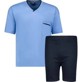 Pánské pyžamo ADAMO pyžamo pánské 119261 nadměrné velikosti 6XL světle modrá