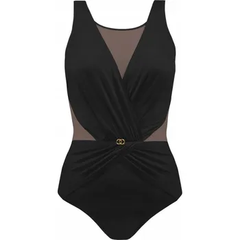 Dámské plavky Self plavky jednodílné černé velikost XL