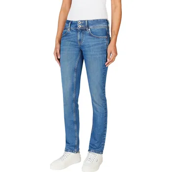 Dámské džíny Pepe Jeans Dámské džíny SLIM JEANS LW VENUS Barva: denim (odpovídá obrázku), Velikost: W30 L34