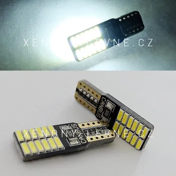 Autožárovka CAN-BUS LED parkovací světlo, T10 (W5W), 24xSMD, bílé 1ks (CAN-BUS parkovací světlo)