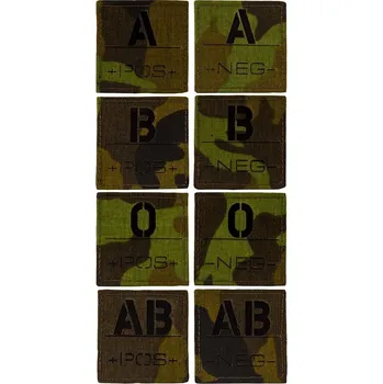 Nášivka Combat Systems® Nášivka krevní skupina AČR IR Combat Systems®, Barva: Vzor 95 woodland , Varianta: B +