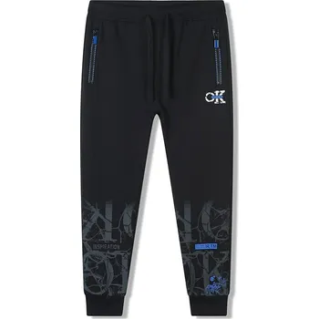 ČERNÉ TEPLÁKY Velikost: 146, Barva: Černo/modrá