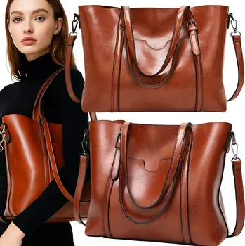 RETOO kabelka eko kůže hnědá