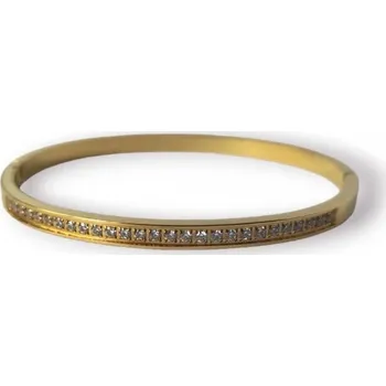 Náramek Pevný náramek z chirurgické oceli s kameny