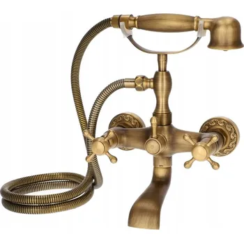 Vodovodní baterie Nástěnná vanová baterie, staromosaz EXETER