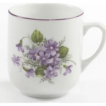 Hrnek 300ml TROJKA-FIALKY 8354 V1+V3, čes.porcelán