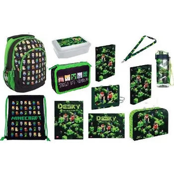 Školní batoh Školní set 12-dílný MINECRAFT Playworld s batohem sada vhodná i pro prvňáčka > varianta 02-2022-12122