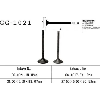 Rozvod motoru VESRAH sací ventil HONDA TRX 350 86-89 (1 na vozidlo) (14711-HA7-670) (1 kus) vyrobeno v Japonsku (VESRAH sací ventil HONDA TRX 350 86-89 (1 na vozidlo) (14711-HA7-670) (1 kus) vyrobeno v Japonsku)