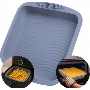 Forma na pečení Silikonová forma na pečení šedá 26×25×5,5 cm do trouby a Air Fryer