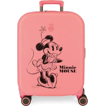 JOUMMA BAGS ABS cestovní kufr MINNIE MOUSE Happines Coral, 55x40x20cm, 37L, 3668622 (small exp.)