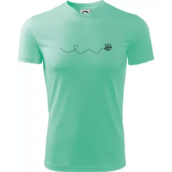 Pánské tričko Dráha letu včely - vlnovka - Pánské triko Fantasy sportovní (dresovina) - XL ( Mátová )