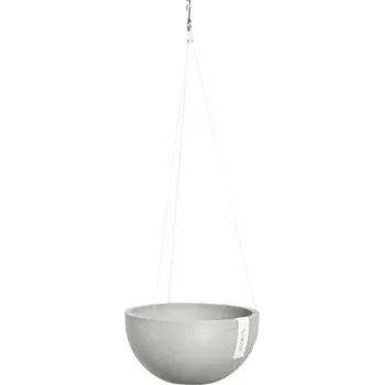 Květináč Závěsný květináč Ecopots Brussels plastový Ø 26,5 cm V 13 cm bílošedý