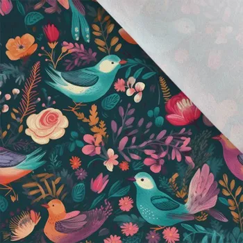 Zbytek - Bavlna premium NELA romantic birds