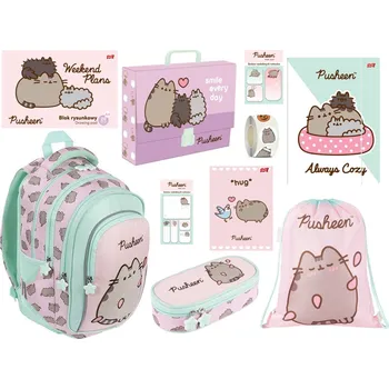 Školní batoh Zvýhodněná školní sada s batohem Pusheen Pink 10ks