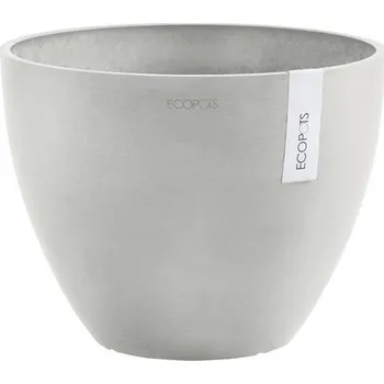 Květináč Výsadbový květináč Ecopots Antwerp plastový Ø 30 cm V 25,5 cm bílošedý