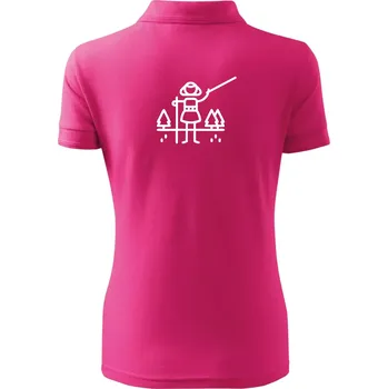 Nordic walking ikona - Polokošile dámská Pique Polo - 2XL ( Purpurová )