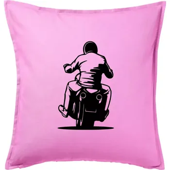 Polštář Motorkář na zádech - chopper - Polštář 50x50 - 50x50 - Pouze potah ( Růžová )