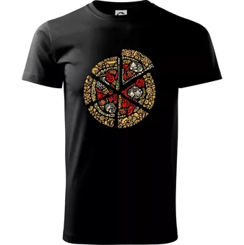Pizza icons - Triko extra velké (5-8XL) - 6XL ( Černá )