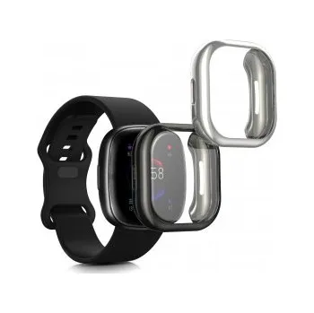 Pouzdro na mobilní telefon 2x Pouzdro pro Fitbit Versa 4 / Sense 2 - stříbrná