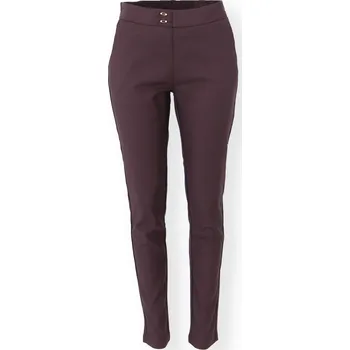 Kalhoty dlouhé do gumy Freesia Paris L135 barva: hnědá tmavá, velikost: S