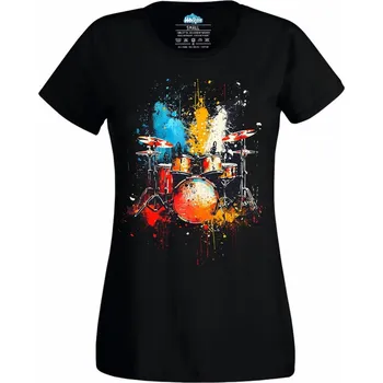 Dámské tričko Dámské tričko Barevná Exploze Bicích (Velikost: 3XL, Barva: Černá)