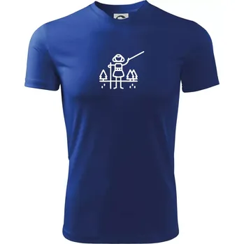 Pánské tričko Nordic walking ikona - Pánské triko Fantasy sportovní (dresovina) - 2XL ( Královská modrá )