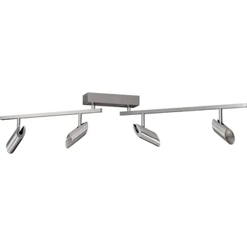 Lampička Brilliant LED stropní bodové světlo Risell, délka 104 cm, hliníková barva 4 x 6 W LED - Doprava zdarma