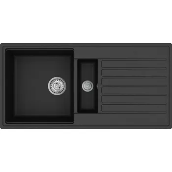 Granitový dřez Granitový dřez Helika KOPA SQK151 black metallic