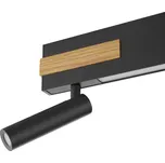 Brilliant LED stropní bodové světlo Streamline, délka 60 cm, černé, 2-bodové. černá, světlé dřevo LED 8 W celkem - Doprava zdarma